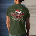 Christmas Cousin Crew Buffalo Plaid Family Xmas Pajamas Pjs Men's T-shirt Back Print Gifts for Him