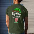 Davis Squad Elf Group Matching Family Name Christmas Men's T-shirt Back Print Gifts for Him