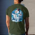 Frosty Friends Christmas Snowman In Winter Wonderland Men's T-shirt Back Print Gifts for Him