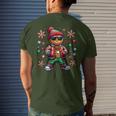 Hip Hop Gingerbread Man X-Mas Christmas Boys Men's T-shirt Back Print Gifts for Him