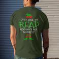 I Just Like To Read Reading's My Favorite Merry Christmas Men's T-shirt Back Print Gifts for Him