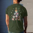 Merry Catmas Christmas Tree Cats Xmas Meow Christmas Men's T-shirt Back Print Gifts for Him