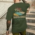 Santa Cruz Ca California Surfboard T-Shirt mit Rückendruck Geschenke für Ihn