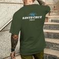 Santa Cruz California Vintage Retro 80S Surfer T-Shirt mit Rückendruck Geschenke für Ihn