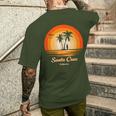 Santa Cruz California Vintage Retro Ca Surfing Men's T-shirt Back Print Funny Gifts