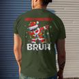Santa Merry Christmas Bruh Afro African American Xmas Retro Men's T-shirt Back Print Gifts for Him