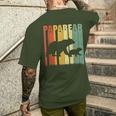 Vintage Papa Bär Baby Bäratertag Xmas Geschenk Retro Daddy T-Shirt mit Rückendruck Geschenke für Ihn