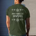 Xmas Themed Spread Kindness Like Snowflakes Merry Christmas Men's T-shirt Back Print Gifts for Him