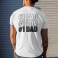 1 Dad Apparel For The Best Dad Ever Vintage Dad Mens Back Print T-shirt Gifts for Him