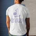 1 Dad Father's Day Daddy Mens Back Print T-shirt Gifts for Him