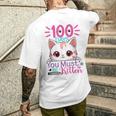 100 Days Of School You Must Be Kitten Cat 100 Days Of School Men's T-shirt Back Print Gifts for Him