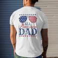 4Th Of July All American Dad Sunglasses Matching Family Mens Back Print T-shirt Gifts for Him