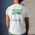 Alley Gator Bowling Mens Back Print T-shirt Gifts for Him