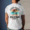 Aloha Hawaii 2024 Family Friends Group Vacation Matching Men's T-shirt Back Print Gifts for Him
