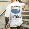 America Total Solar Eclipse April 8 2024 Usa Map Totality Men's T-shirt Back Print Gifts for Him