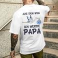 Aus Dem Weg Ich Werde Papa Schwangerschafts Ankündigung Kapuzenjacke T-Shirt mit Rückendruck Geschenke für Ihn