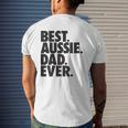 Aussie Dad Australian Shepherd Dog Dad Mens Back Print T-shirt Gifts for Him