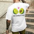 Avocado You Complete Me Vegan Partner Look Avocado T-Shirt mit Rückendruck Geschenke für Ihn
