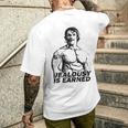 Bodybuilding Gym Inspiration Arnold Old School Golden Era Men's T-shirt Back Print Funny Gifts
