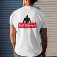 Built Different Men’S Workout Fitness Mens Back Print T-shirt Gifts for Him
