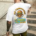 Burger-Fun- Witziger Spruch Comic-Style T-Shirt mit Rückendruck Geschenke für Ihn