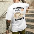 Children's Ich Werde Ein Großer Bruder 2024 T-Shirt mit Rückendruck Geschenke für Ihn