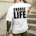 Choose Life Grandes Lettres Noires En Gras Style Rétro Années 80 T-shirt imprimé au dos Cadeaux pour lui
