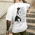 Collie Langhaarcollie Hund Herrchen Frauchen Hunde T-Shirt mit Rückendruck Geschenke für Ihn