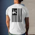 Cool Spin Class Bike American Flag Gym Workout Spinning Mens Back Print T-shirt Gifts for Him