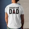 Crawfish Dad Cajun Crawfish Father's Day Black Mens Back Print T-shirt Gifts for Him