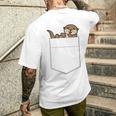 Cute Otter Cute Pocket Otter T-Shirt mit Rückendruck Geschenke für Ihn