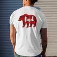 Dad Bear Clothing Mens Father Parents Family Matching Mens Back Print T-shirt Gifts for Him