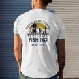 Dad And Daughter Fishing Partners For Life Vintage Mens Back Print T-shirt Gifts for Him