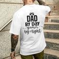 Dad By Day Gamer By Night Happy Father's Day Men's T-shirt Back Print Gifts for Him