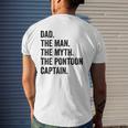 Dad Man Myth Pontoon Captain I Daddy Pontoon Mens Back Print T-shirt Gifts for Him