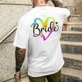 Damen Braut 2024 Junggesellinnenabschied Regenbogen Braut To Be Hochzeit T-Shirt mit Rückendruck Geschenke für Ihn