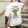 Das Leben Ist Besser Mit Einem Kaktus T-Shirt mit Rückendruck Geschenke für Ihn