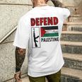 Defend Palestine Palestine Fighter Palestine Flag Gaza Camiseta Hombre Estampado Espalda Regalos para él
