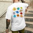 Divertido Pijama Con Sistema Solar Diseño De Astrónomos Camiseta Hombre Estampado Espalda Regalos para él