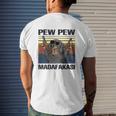 Dog Pew Pew Madafakas Vintage Dachshund Mens Back Print T-shirt Gifts for Him