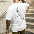 Dogpaw Dog Paw Human Hand T-Shirt mit Rückendruck Geschenke für Ihn