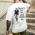 Don't Let The Old Man In Vintage Man Walking With A Guitar Men's T-shirt Back Print Gifts for Him