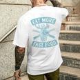 Eat More Fast Food Lustiger Hirsch Jagd Papa Witz Raglan T-Shirt mit Rückendruck Geschenke für Ihn