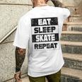Eat Sleep Skate Repeat T-Shirt mit Rückendruck Geschenke für Ihn