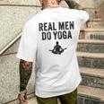 Echte Männer Machen Yoga intage Gray S T-Shirt mit Rückendruck Geschenke für Ihn