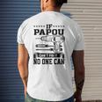 Father's Day For Papou Can't Fix It No One Can Mens Back Print T-shirt Gifts for Him