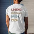 Fathers Day Legend Husband Daddy Papa For Dad Mens Back Print T-shirt Gifts for Him