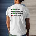 On Focus Dedication Motivation Off Excuses Mens Back Print T-shirt Gifts for Him