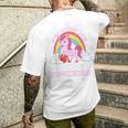 Fröhliches Einhorn-Regenbogen Kurzärmliges Herren-T-Kurzärmliges Herren-T-Shirt, Spruch 'Never Thought I'd Be...' Geschenke für Ihn