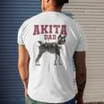 Akita Dad S For Men Akita Owner Mens Back Print T-shirt Gifts for Him